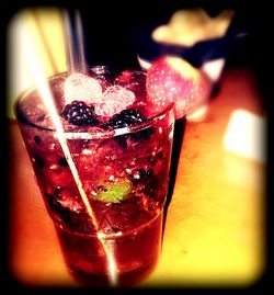 Close-up of drink on table