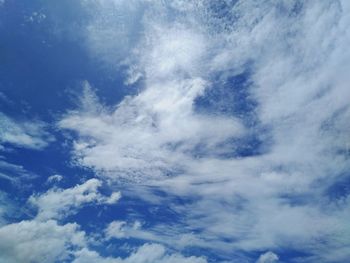 Low angle view of clouds in sky