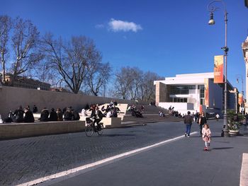 People walking in city