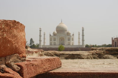 View of taj mahal against clear sky