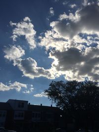 Low angle view of cloudy sky