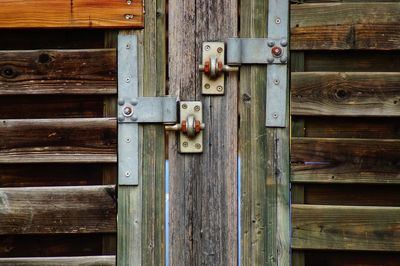 Close-up of wooden door