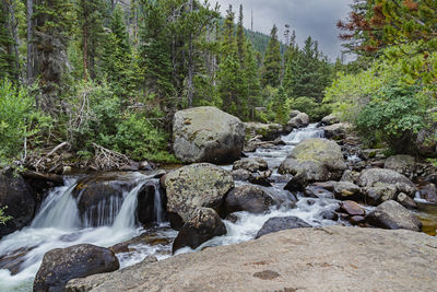 Stream flowing through rocks in rmnp