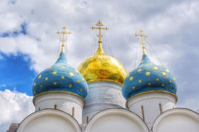 Low angle view of traditional building against sky