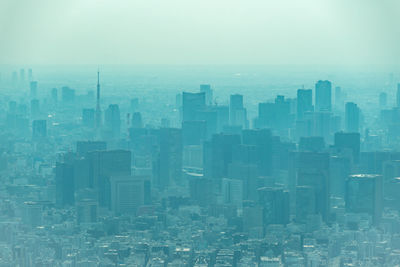 Aerial view of buildings in city