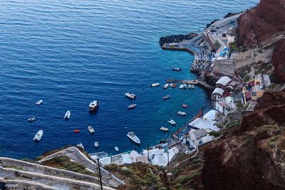 View of boats in water