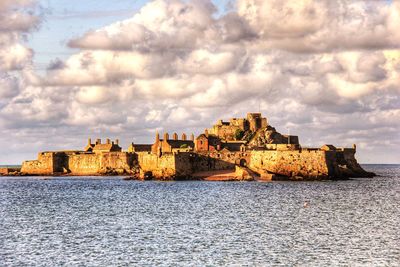 View of fort against cloudy sky
