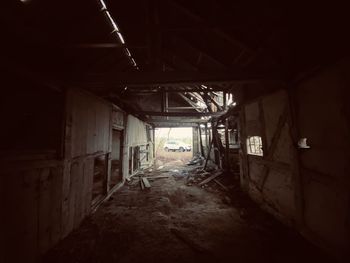 Interior of abandoned building