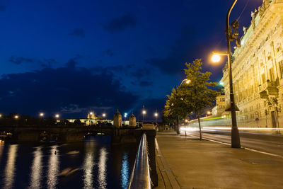 Illuminated city at night