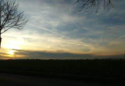 Scenic view of sunset against sky