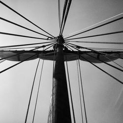 Low angle view of power lines