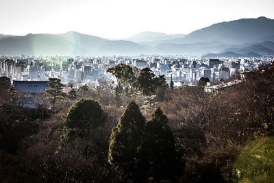 Panoramic shot of cityscape against sky