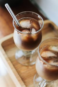 Close-up of coffee cup on table