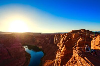 Panoramic view of landscape against clear sky