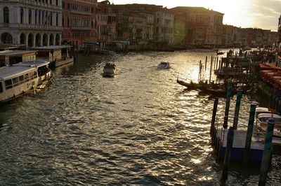 View of canal along buildings