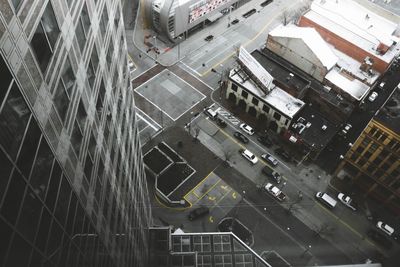 High angle view of cityscape in city