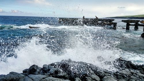 Scenic view of sea against sky