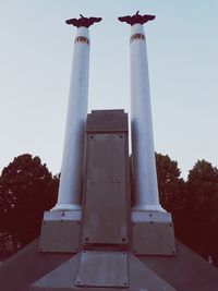 Low angle view of monument against sky