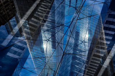 Digital composite image of modern glass building