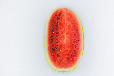 Close-up of apple against white background