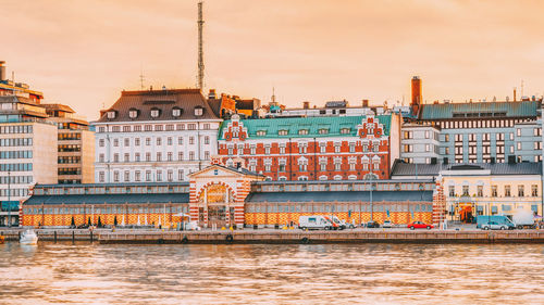 View of buildings at waterfront