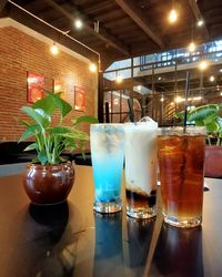 Drink on table in restaurant