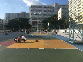 View of basketball court