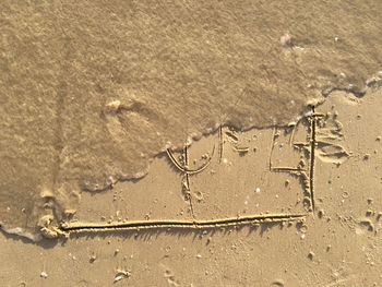 Close up of sand on beach