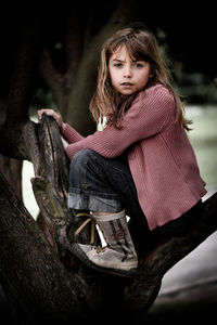 Young woman looking at camera