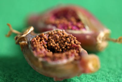 Close-up of berries on table