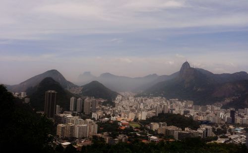 High angle shot of townscape