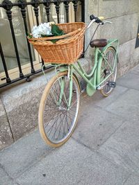 Bicycle parked on footpath