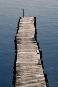 Wooden jetty on pier over lake