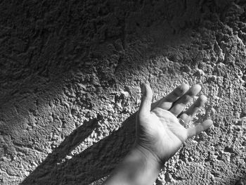 Cropped image of man standing on tiled floor