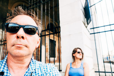 Portrait of man wearing sunglasses