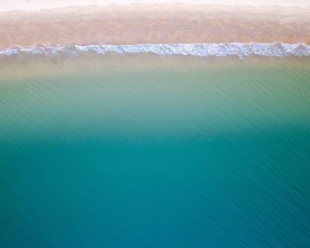 Aerial view of remote beach