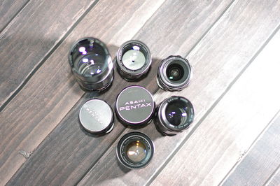 High angle view of coins on table