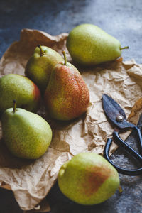 Close-up of fruits on table