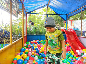 Full length of cute girl in playground