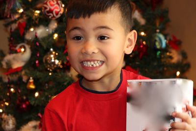 Portrait of boy with ice cream