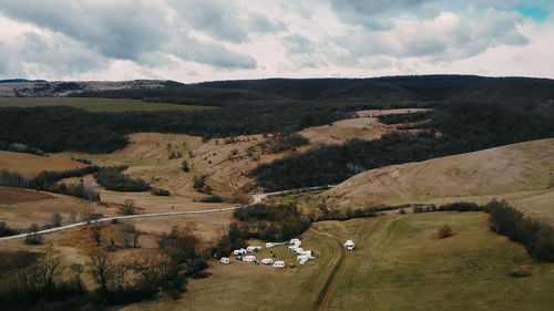 Scenic view of landscape against sky