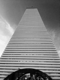 Low angle view of modern building against sky