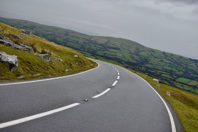 Scenic view of road amidst landscape against sky