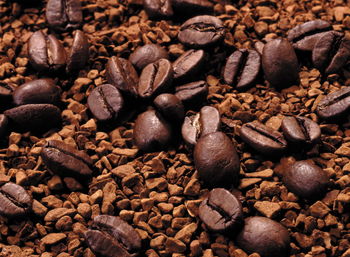 Full frame shot of roasted coffee beans