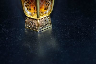 Close-up of bottle on table