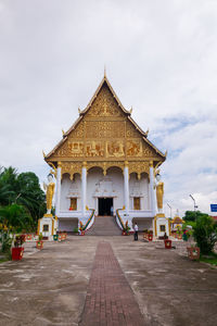 View of temple building against sky