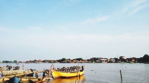 Panoramic view of sea against sky