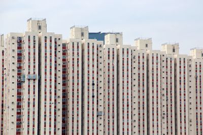 Residential buildings under clear sky 