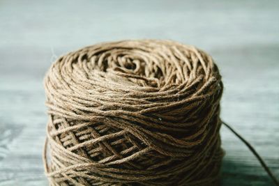 Close-up of rope against blurred background