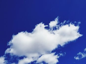 Low angle view of clouds in blue sky